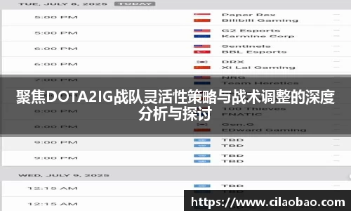 聚焦DOTA2IG战队灵活性策略与战术调整的深度分析与探讨